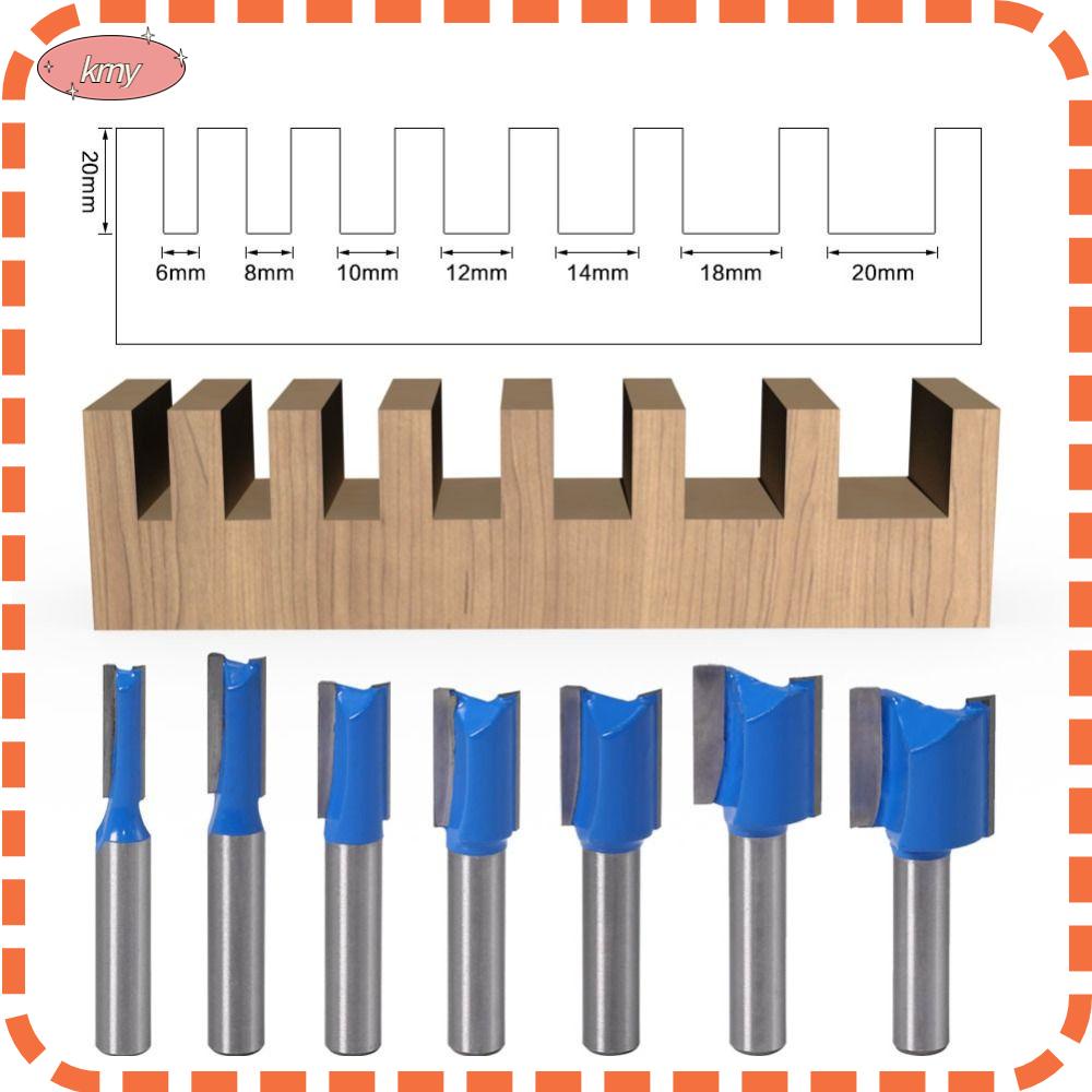 KRNY Mũi Phay Thẳng 5 / 6 / 8 / 10 / 12 / 14 / 16 / 18 / 20mm 8mm Chuyên Dụng Cho Máy Cắt Gỗ