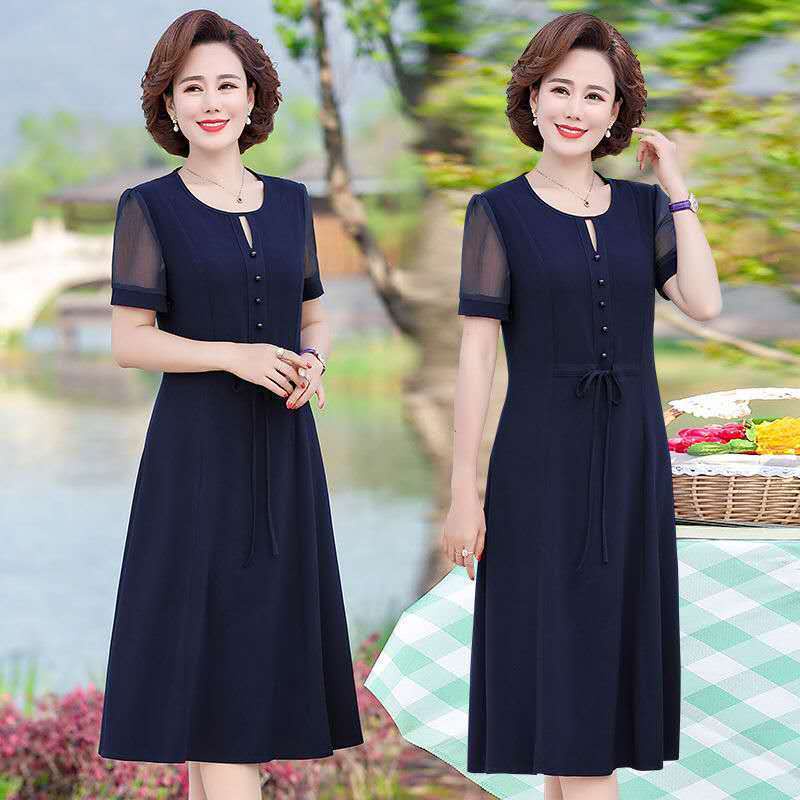 Đầm Dáng Ôm Thời Trang Mùa Hè Cho Phụ Nữ Trung Niên