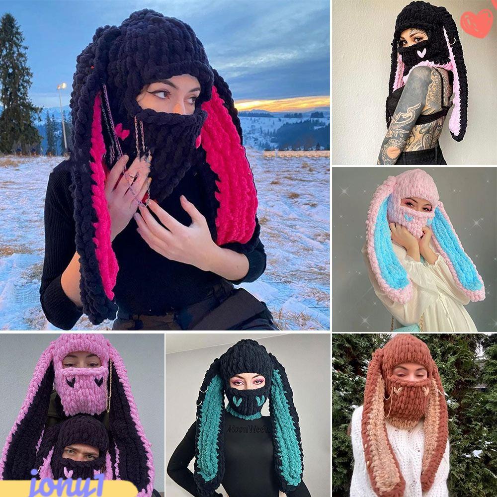 JONYE Mũ Tai Thỏ Hoạt Hình Giữ Ấm Xinh Xắn