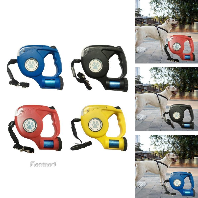 Dây Dắt Thú Cưng Đi Dạo Có Đèn Và Túi Đựng Rác 15ft