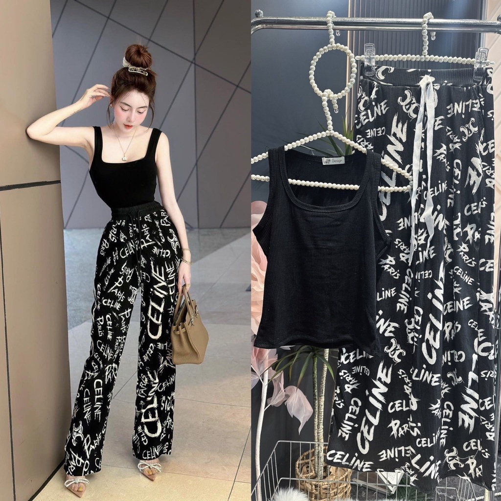 Set đồ bộ 2 dây nữ mặc ở nhà đi chơi