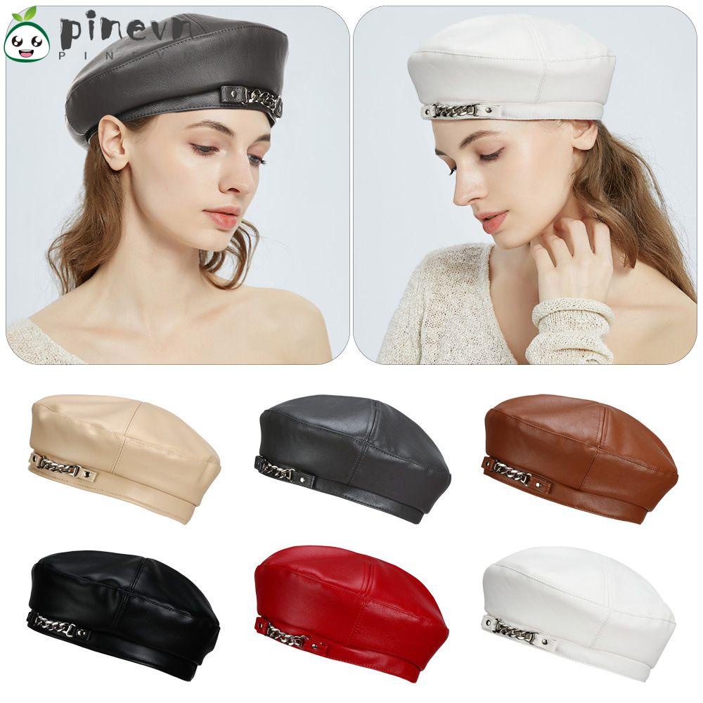 PINEVN Mũ Beret Màu Trơn Thời Trang Thu Đông Cho Nam