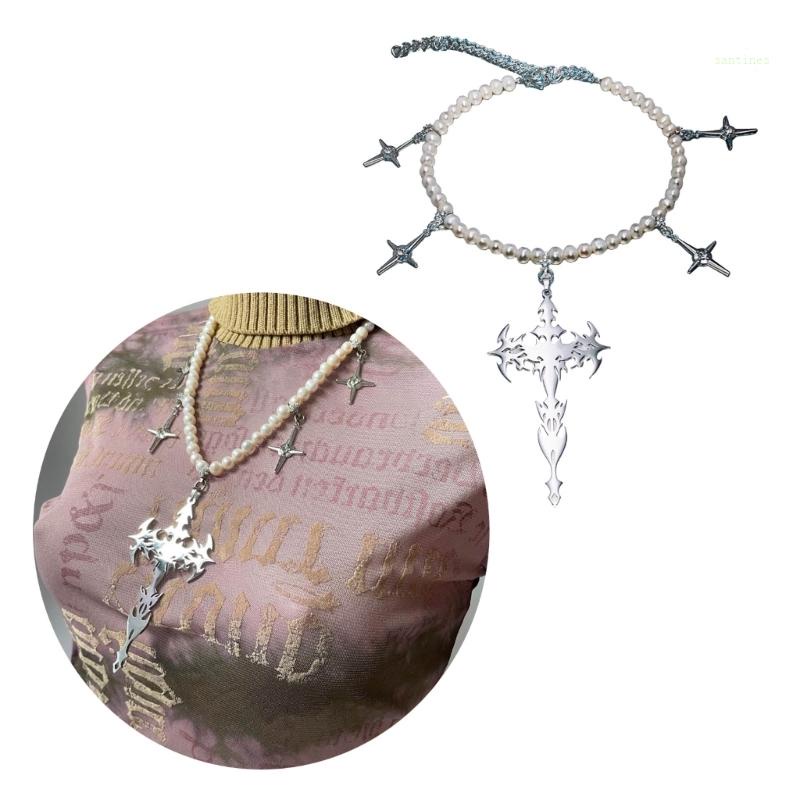 Vòng Cổ Choker Đính Hạt Tròn Phong Cách Gothic Thời Trang Cho Nữ