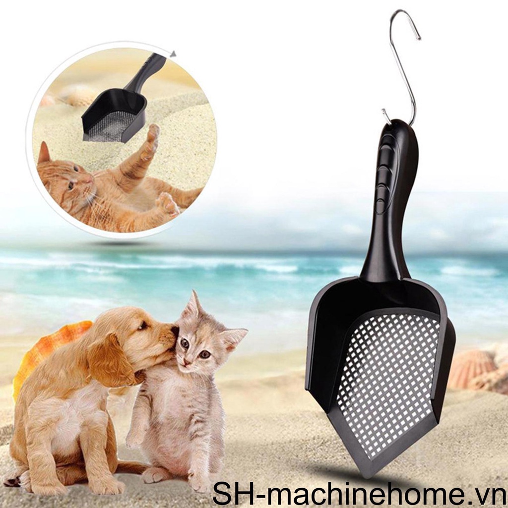 (runbu) Dụng Cụ Dọn Dẹp Thức Ăn Tay Cầm Dài Dành Cho Mèo