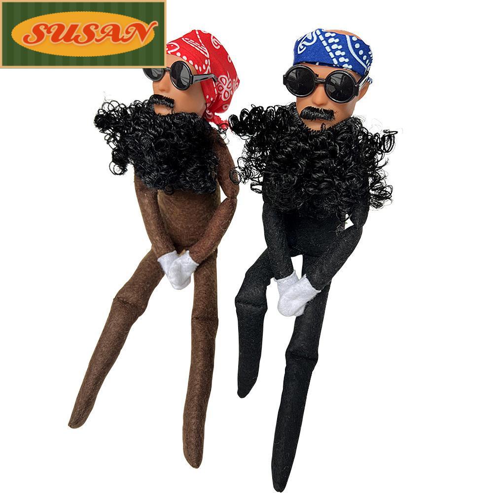 SUSANS Búp Bê Nhồi Bông Hình Nhân Vật Râu To Phong Cách Hip hop Độc Đáo Trang Trí Nhà Cửa