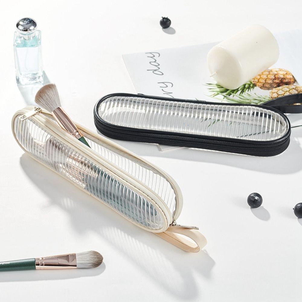 LOMBARD Túi Đựng Cọ Trang Điểm Trong Suốt Có Khóa Kéo Tiện Dụng