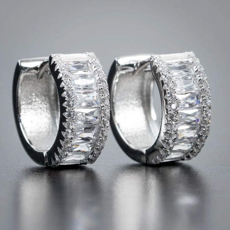 Bộ Khuyên Tai Đính Đá Zircon Phong Cách Nhật Hàn Đơn Giản Dễ Phối Đồ