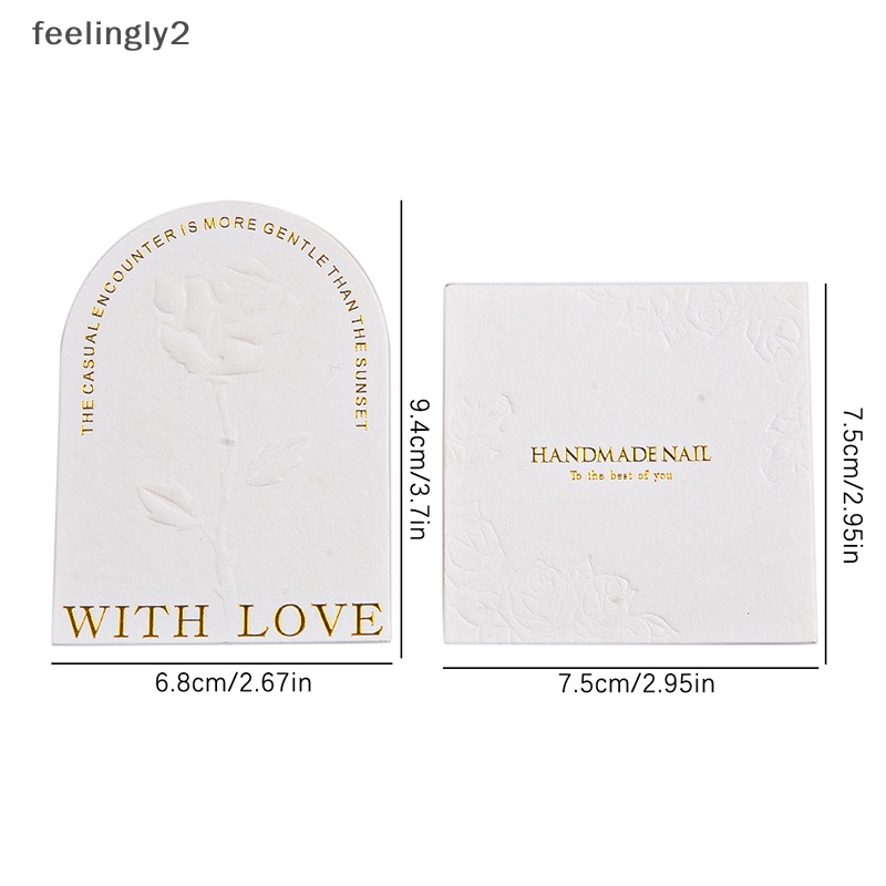 Bộ 10 Thẻ Giấy Cứng Trưng Bày Móng Tay Nghệ Thuật