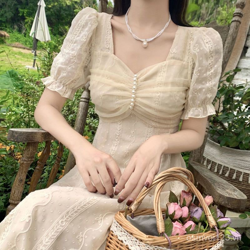 Hàng Có Sẵn Đầm Cô Gái Mori Phong Cách Pháp Cổ Điển Thanh Lịch Ngọt Ngào