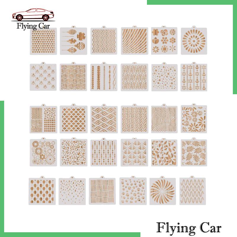 Bộ 30 Khuôn Cắt In Nổi Bằng Gỗ Dùng Trang Trí Tường DIY