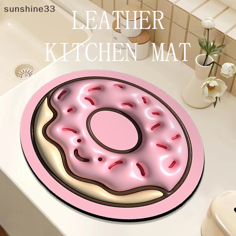 Thảm Lót Sàn Nhà Bếp Chất Liệu Diatom 3D Mềm Mại Cách Nhiệt Chống Trượt Tiện Dụng