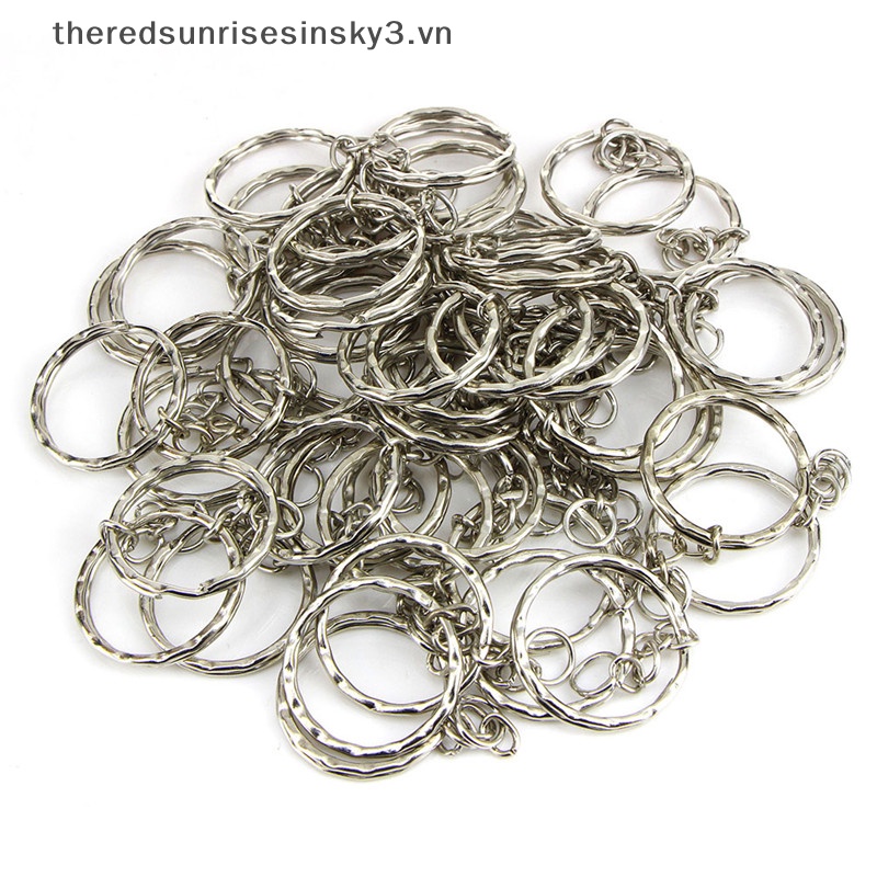 Set 50 Vòng Bạc Bóng 25mm Dùng Làm Móc Khóa DIY Thời Trang