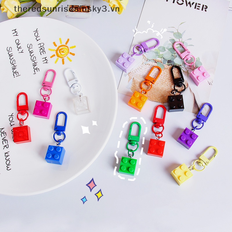 # # Móc Chìa Khóa Dạng Viên Gạch Thời Trang Làm Quà Tặng Cho Cặp Đôi Nam Nữ