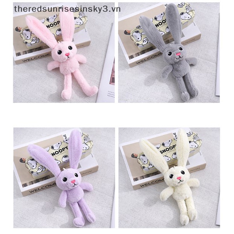 1 Thú Nhồi Bông Hình Thỏ Có Móc Khóa Kéo Thời Trang