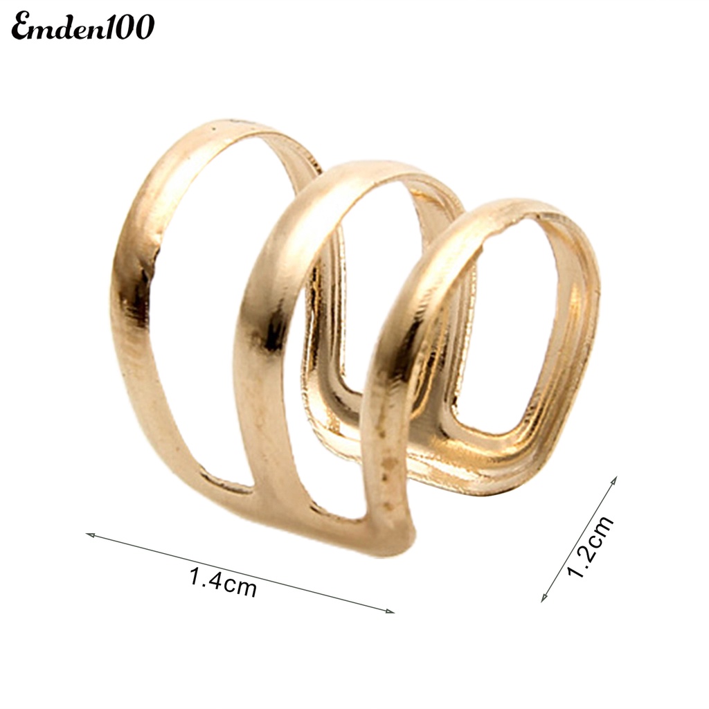 1 Chiếc Nhẫn Đeo Vành Tai 3 Ngón Thời Trang Cho Nữ