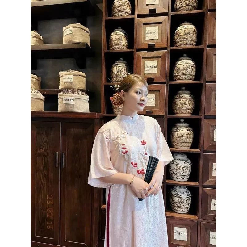😍Siêu phẩm áo dài cách tân thêu cao cấp đẹp hàng thiết kế dự tiệc giá rẻ🌷