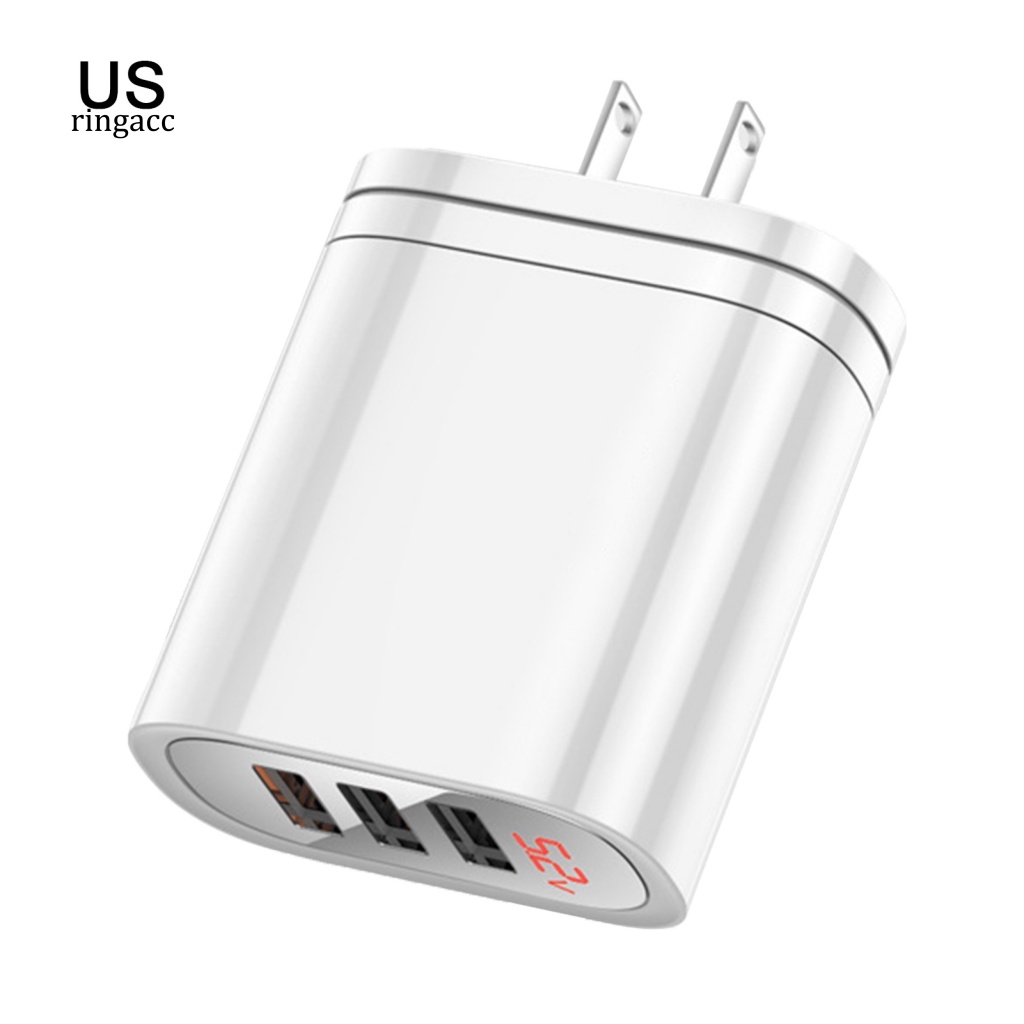 Cốc Sạc Nhanh RGA 30W 3 Cổng USB QC30 Cho IOS Android