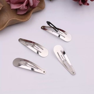 Phôi kẹp tóc màu bạc nhiều size (set 10 cái) - Tada craft