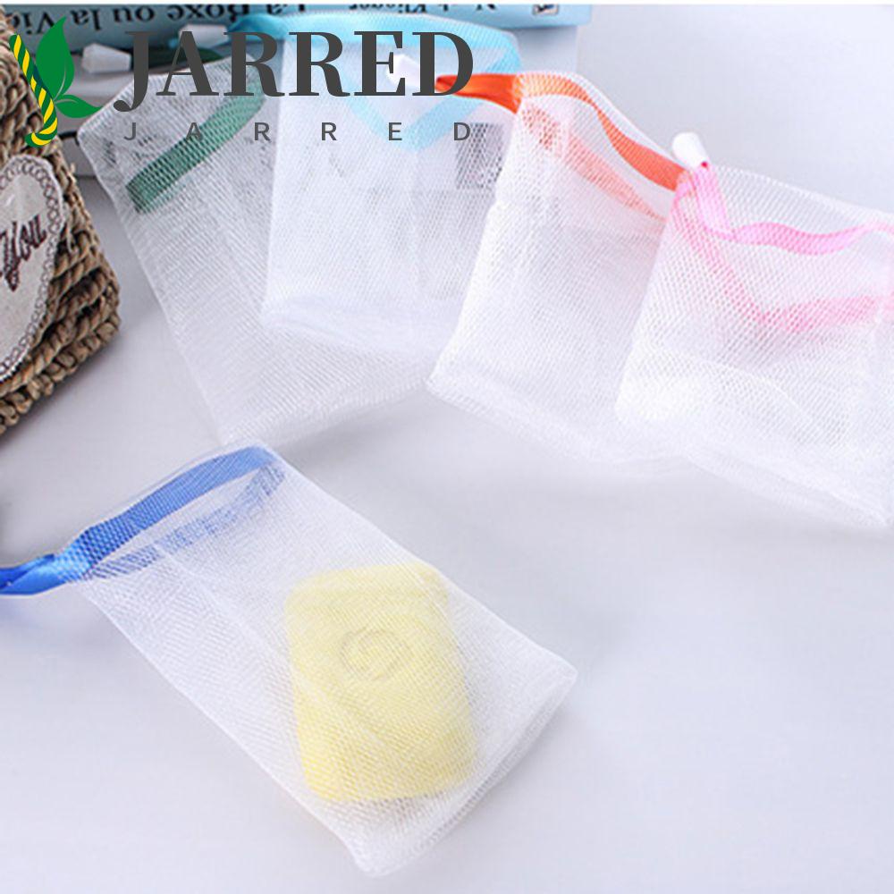 JARRED Set 10 Túi Lưới Dây Rút Tạo Bọt Đựng Mỹ Phẩm Tiện Dụng