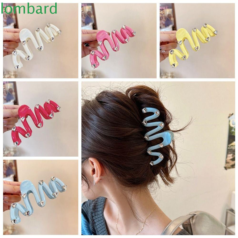 LOMBARD Kẹp Tóc Hình Cá Mập Nhiều Màu Phong Cách Hàn Quốc Cho Nữ