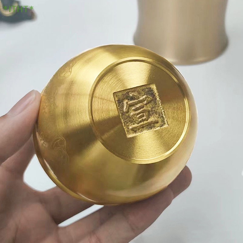 Itht &gt; Baifu Ly Uống Nước Baifu Bằng Đồng Thau Hình Rồng Phượng Hoàng Cho Phòng Khách Mới