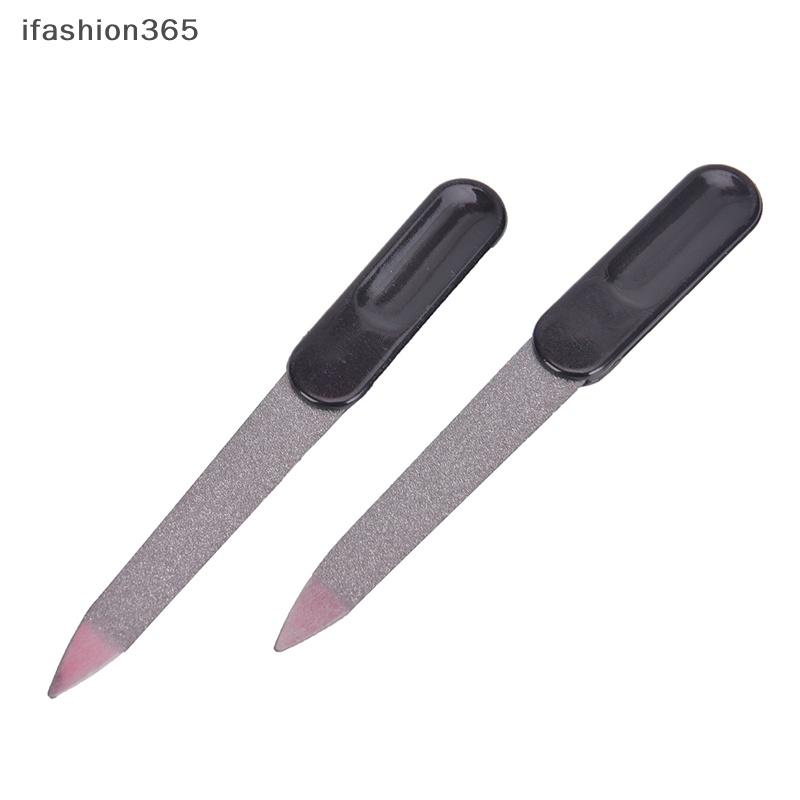 Set 5 Cây Dũa Móng Hai Mặt Bằng Kim Loại Tay Cầm Nhựa DIY Thời Trang ifashion365