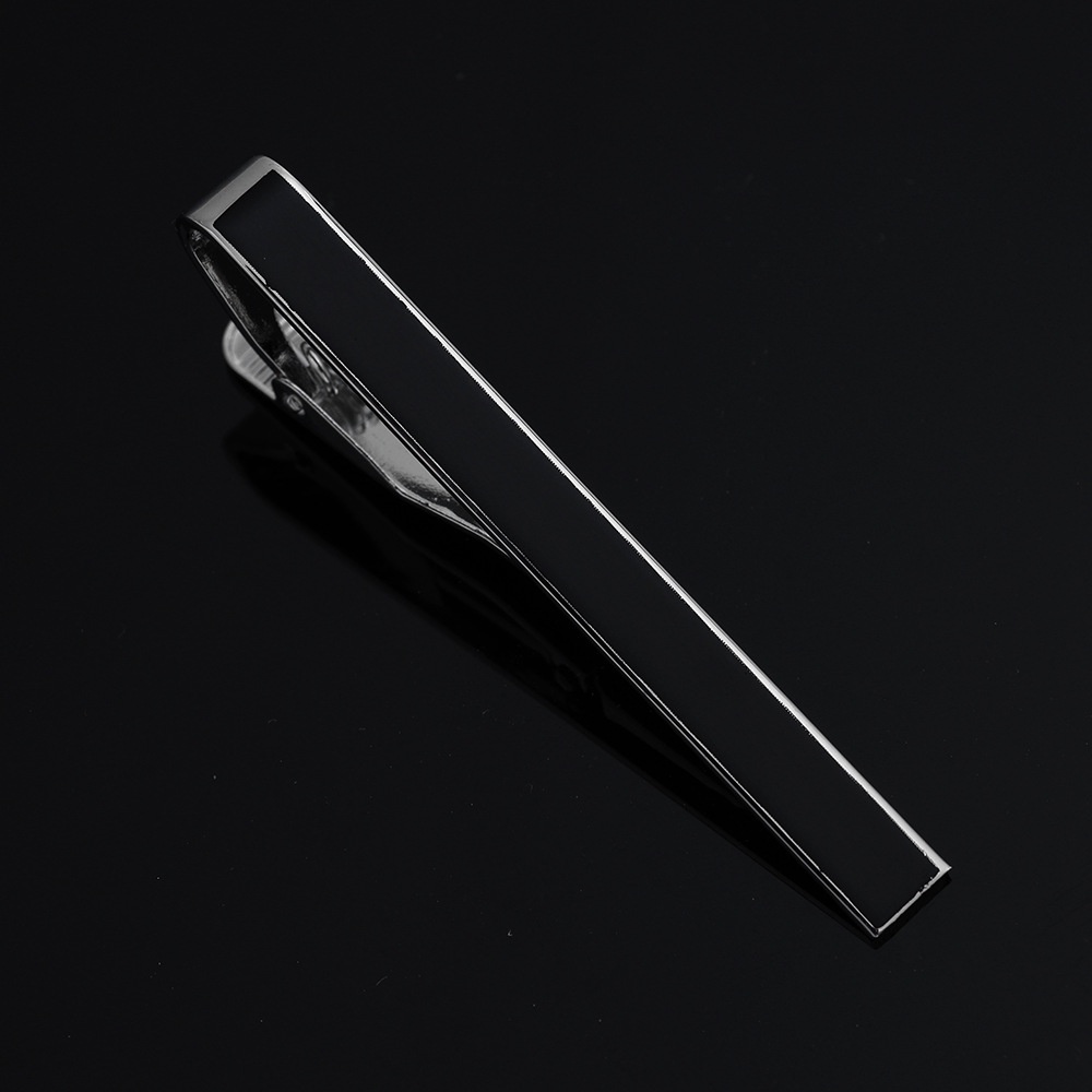 Kẹp Cà Vạt Màu Đen Bằng Đồng Phong Cách vintage Thời Trang Cho Nam