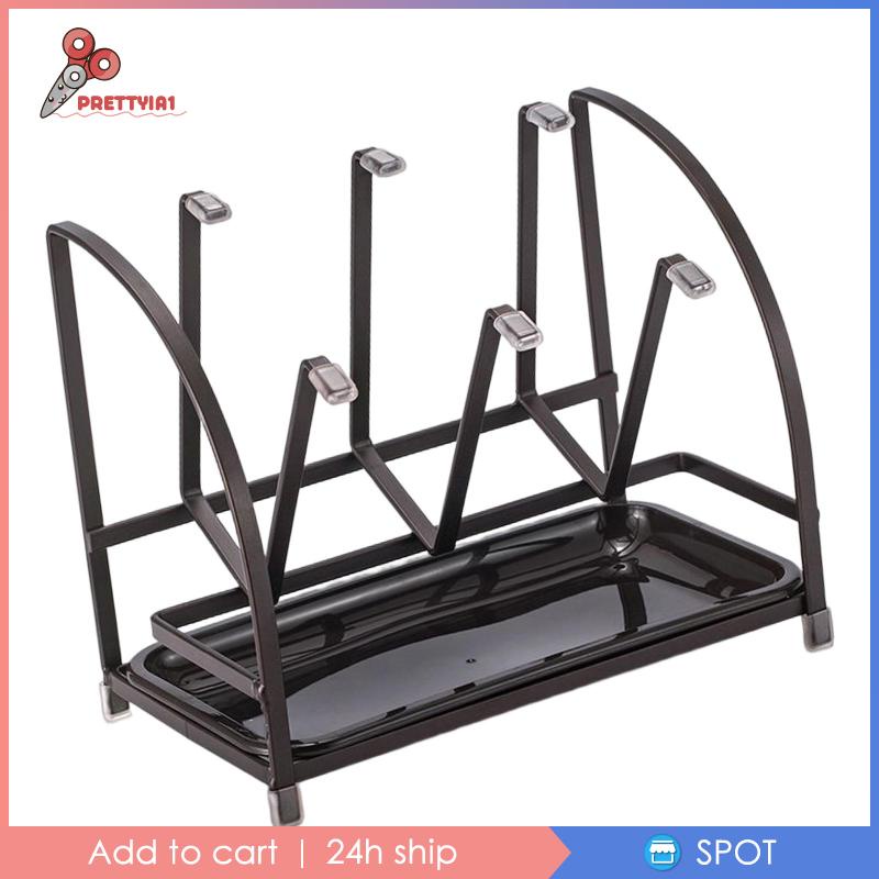 Giá Đỡ Phơi Khô Cốc Nước / Đồ Dùng Nhà Bếp 6 Móc Bằng Kim Loại Tiện Dụng