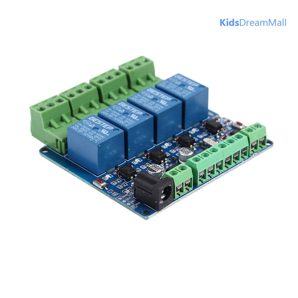 Mô Đun Rơ Le Modbus RTU 4 Chiều 4 Công Tắc Âm Lượng Đường Vào 485