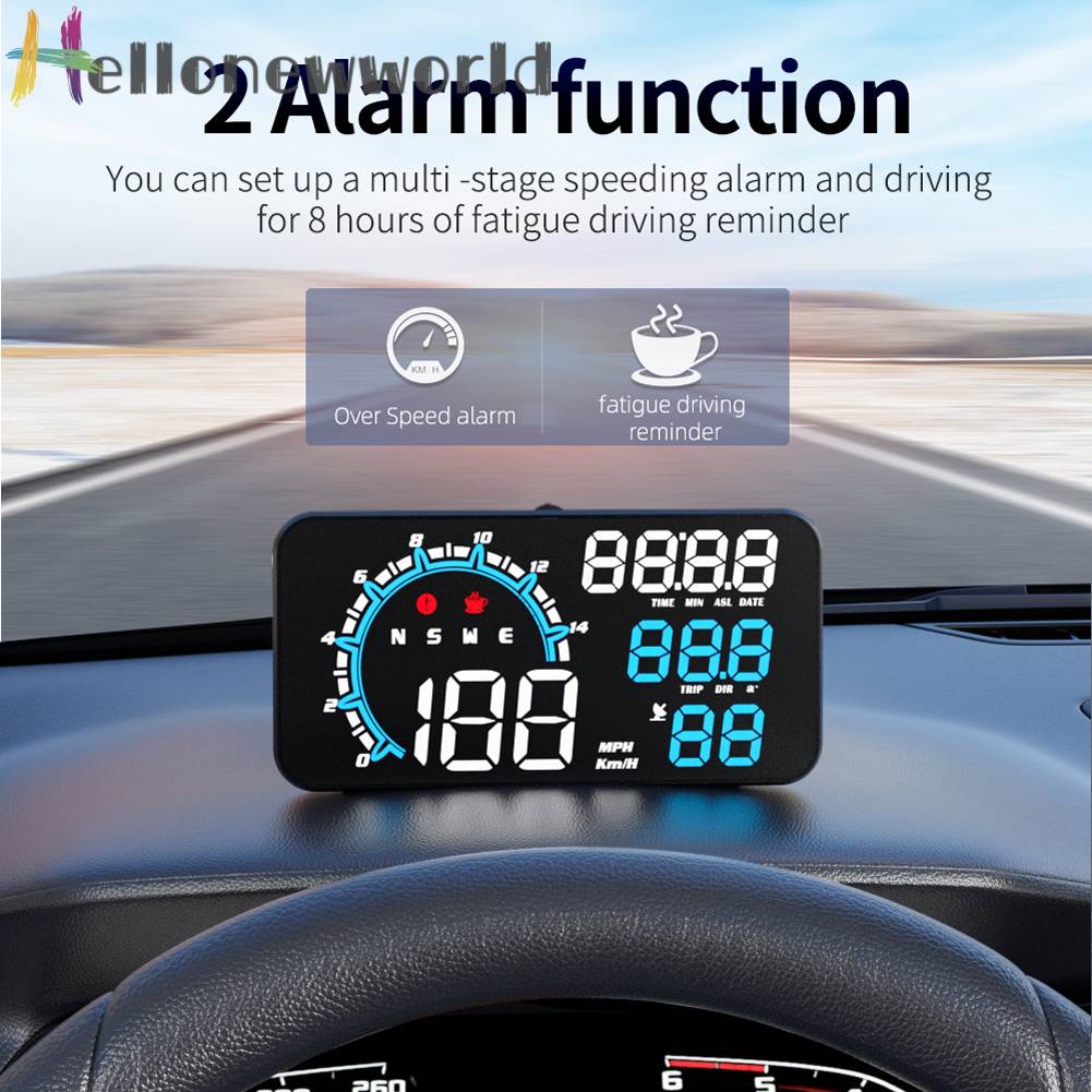 Đồng Hồ Đo Tốc Độ Thông Minh Tự Động Màn Hình LED GPS MPH Cho Xe Hơi / Xe Tải