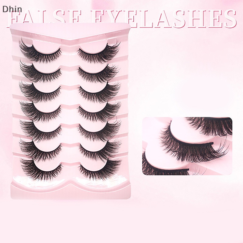 Bộ 7 Cặp Lông Mi Giả 3D Cong Dày Tự Nhiên
