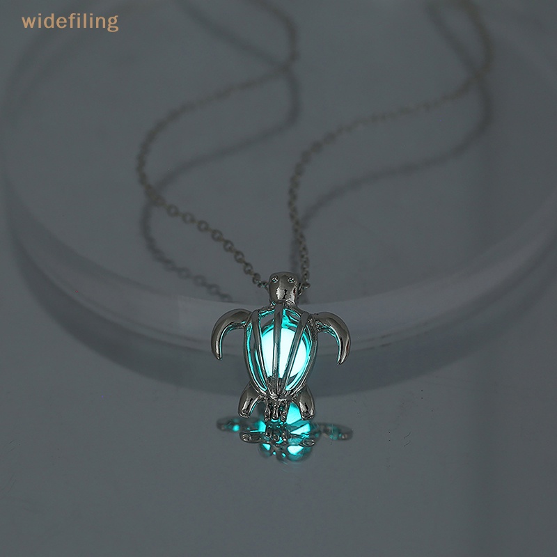 Dây Chuyền Mặt Hình Rùa Bằng Bạc 3 Màu Phát Sáng Trong Bóng Tối Thời Trang Dành Cho Nữ