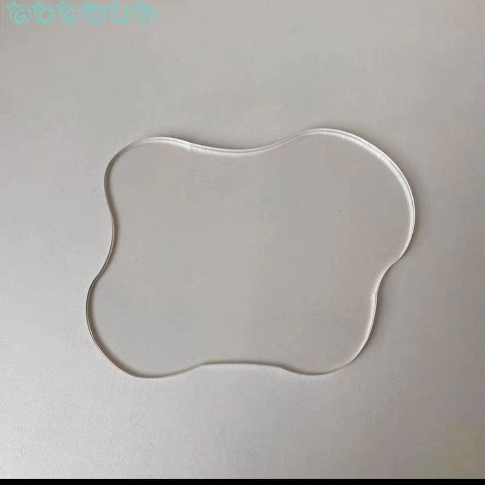 GOGOUP Bộ 2 Đế Lót Ly Bằng Acrylic Trong Suốt Hình Đám Mây Nhiều Màu Độc Đáo Trang Trí Nhà Bếp / Quầy Bar