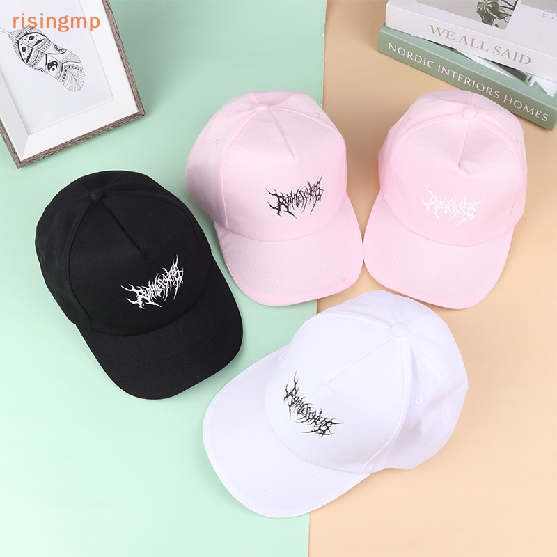 Mũ Lưỡi Trai Cotton Màu Đen Thêu Chữ Frauen Phong Cách Hiphop Đường Phố