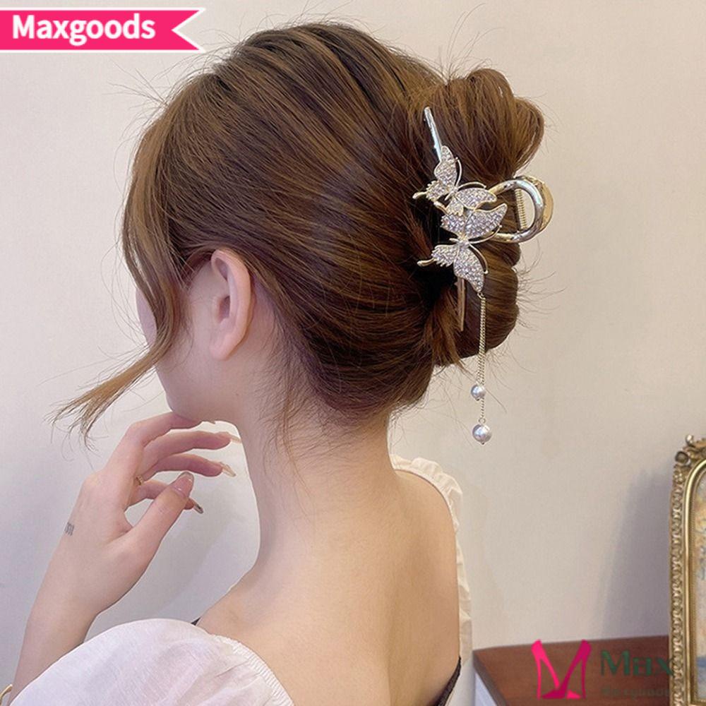 MAXG Kẹp Tóc Bướm Bằng Hợp Kim Phong Cách Hàn Quốc Cho Đám Cưới