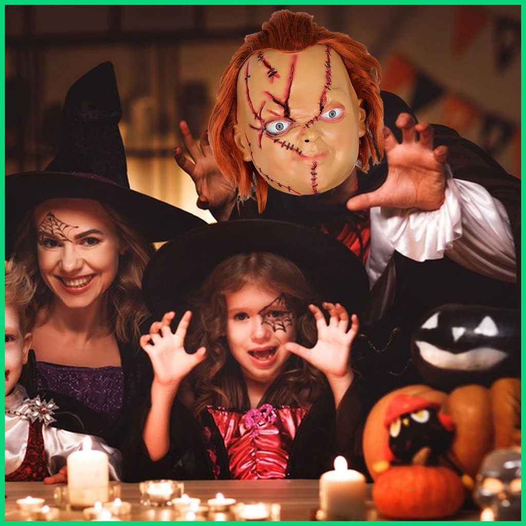 Mặt Nạ Hóa Trang Halloween Kinh Dị Che Phủ Toàn Diện Thoáng Khí