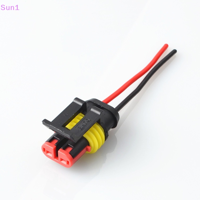 Set 5 Bộ 10 Phích Cắm Điện 2 Chiều Nối Đầu Đực Sang Đầu Cái Chống Nước Có Dây Cho Xe Hơi / Xe Máy / Tàu Thuyền