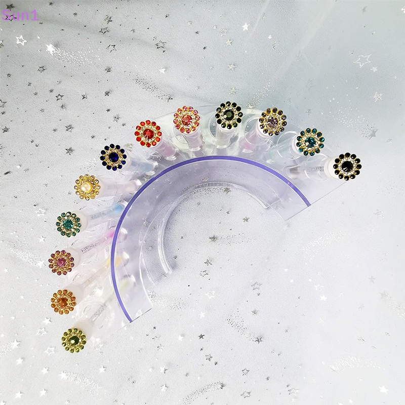 Sun1 &gt; Ống Rỗng Đựng Cọ Chải Lông Mi / Lông Mày Có Thể Thay Thế Chống Bụi Trang Trí Hoa Lấp Lánh