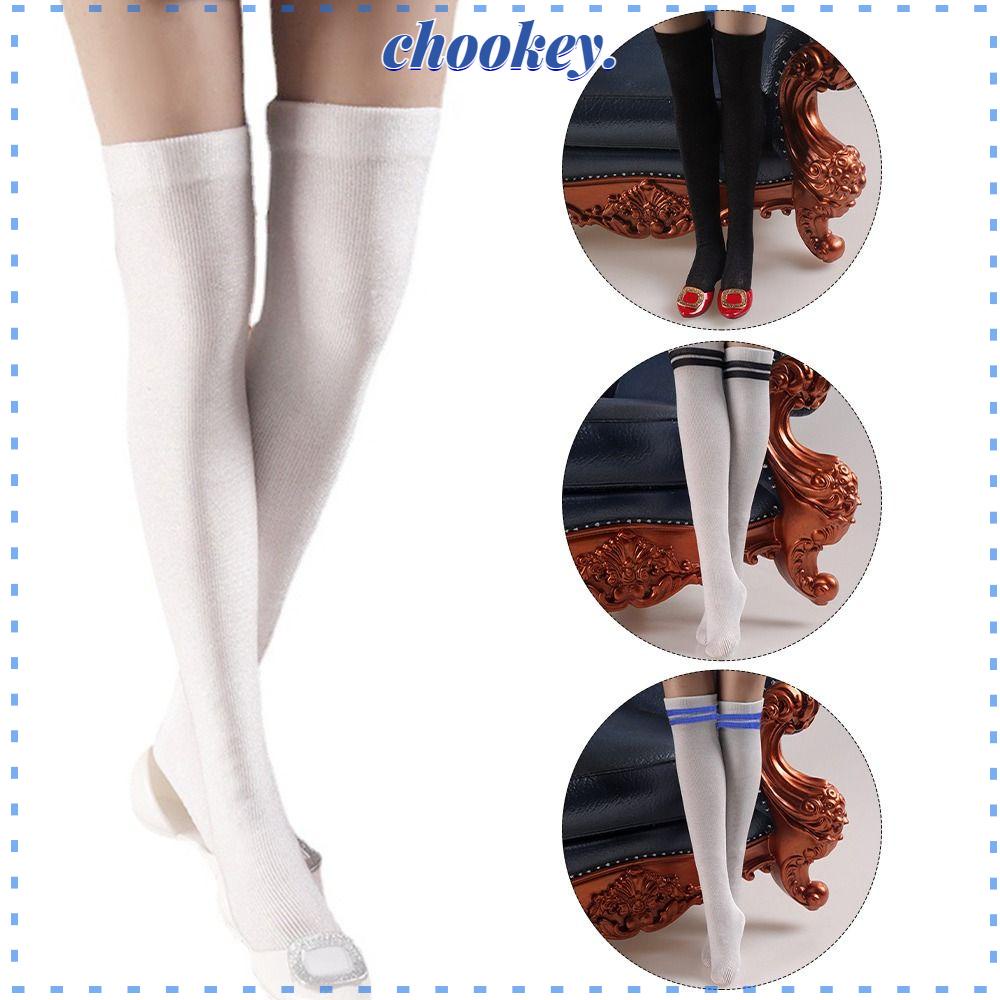 CHOOKEY 1 Đôi Vớ Dài Trung Bình Thời Trang Cho Búp Bê