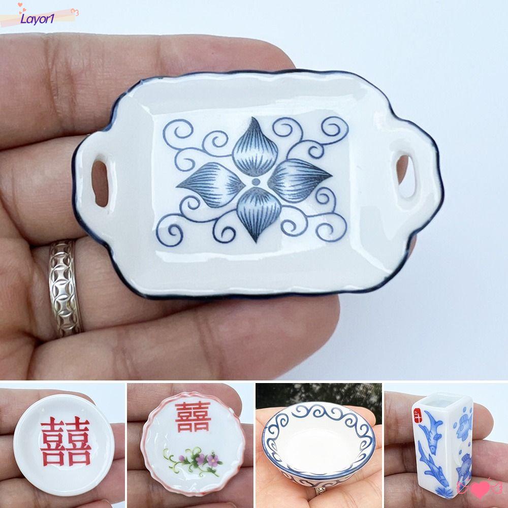 LAYOR1 Set 2 Đĩa 5 Kiểu Tỉ Lệ 1: 12 Dùng Để Trang Trí Nhà Búp Bê