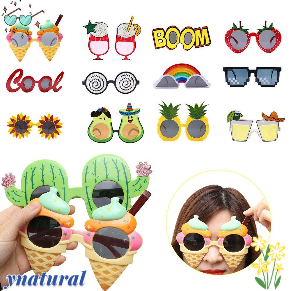 YNATURAL Kính Mát Hình Bánh Donut Và Cá Mập Vui Nhộn