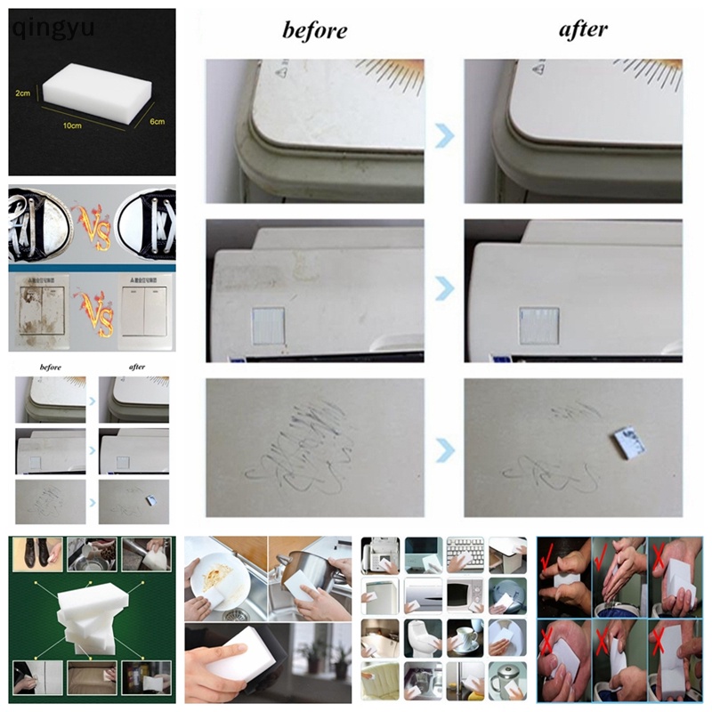 Set 10 / 20 Miếng Xốp Mềm Dùng Để Lau Chùi Vệ Sinh Đa Năng Tiện Dụng