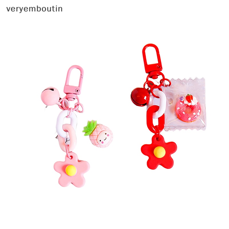 Móc Điện Thoại Dạng Chuỗi Hạt Resin Hình Hoa Dễ Thương Hữu Ích Phong Cách Hàn Quốc Cho Nữ