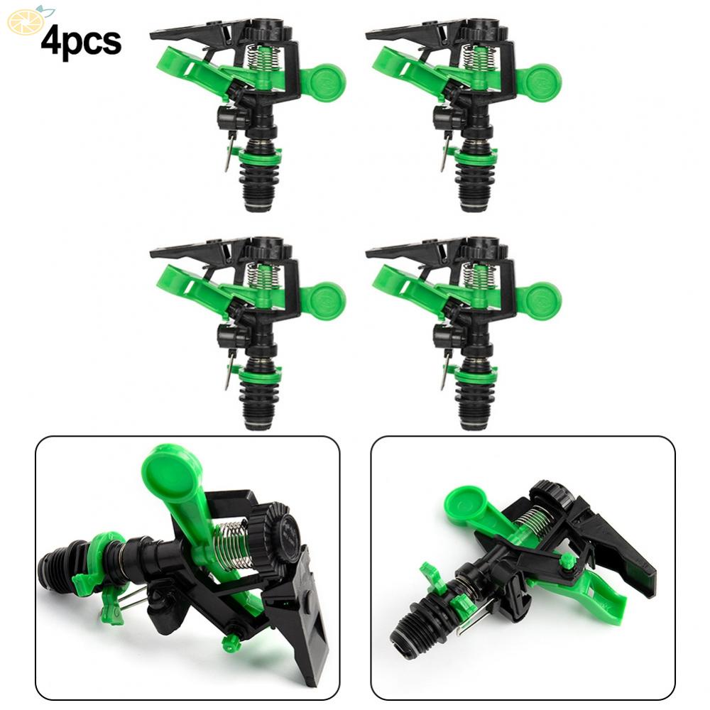 【VARSTR】Sprinklers 4pcs For Garden Hoses Impact Sprinklers Heads 1/2 Inch Plastic