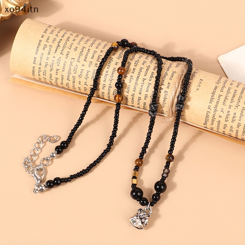 Vòng Cổ Chuỗi Hạt Mặt Sư Tử May Mắn Phong Cách Trung Hoa Cổ Điển Dành Cho Nam Và Nữ