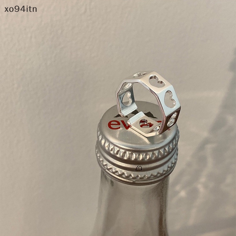 Nhẫn Hở Họa Tiết Trái Tim Thời Trang Tối Giản Có Thể Điều Chỉnh Kích Thước