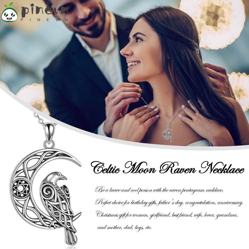 PINEVN Vòng cổ Mặt Hình Nút Thắt Celtic Bằng Hợp Kim