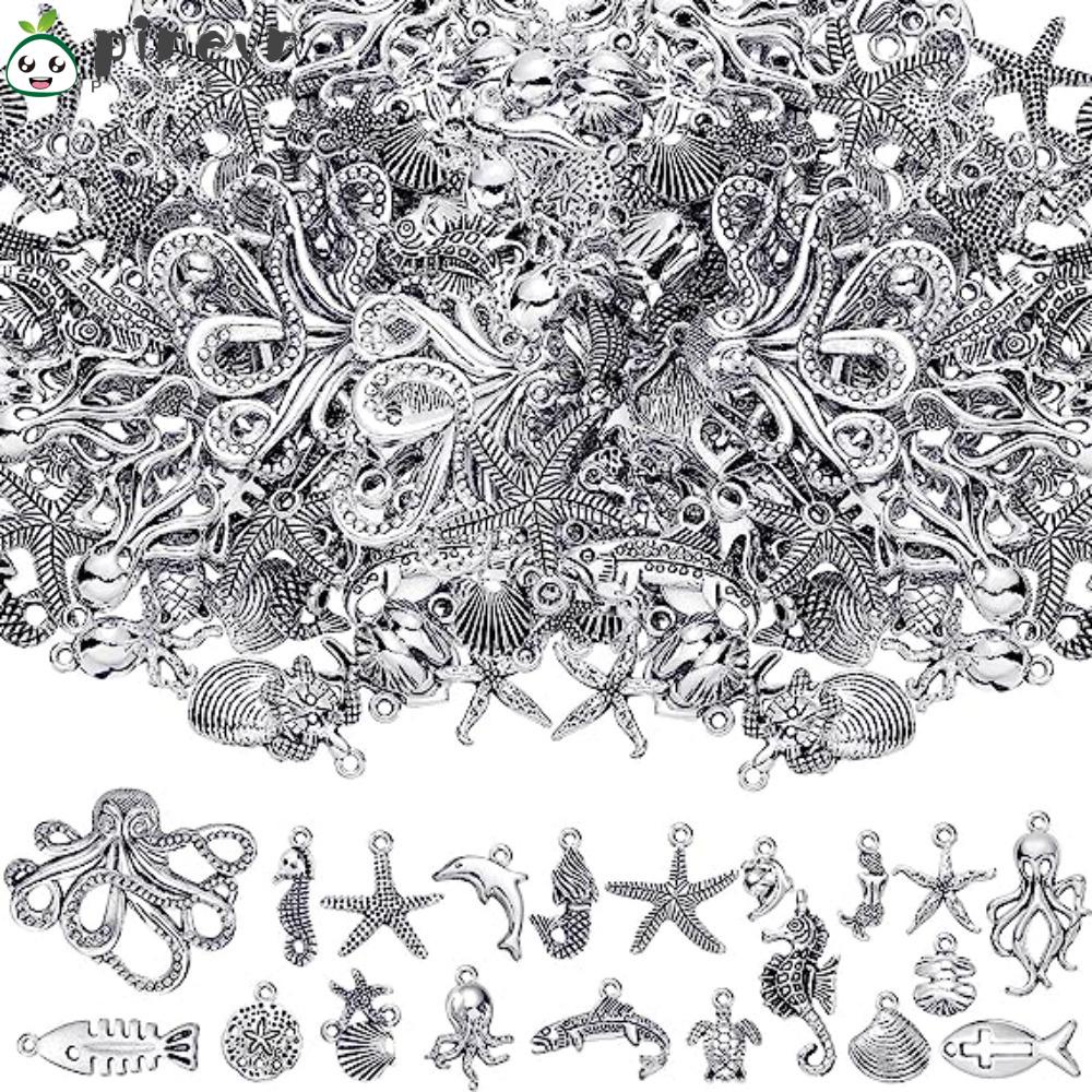 PINEVN Set 112 Mặt Vòng cổ Kim Loại Hình Động Vật Biển