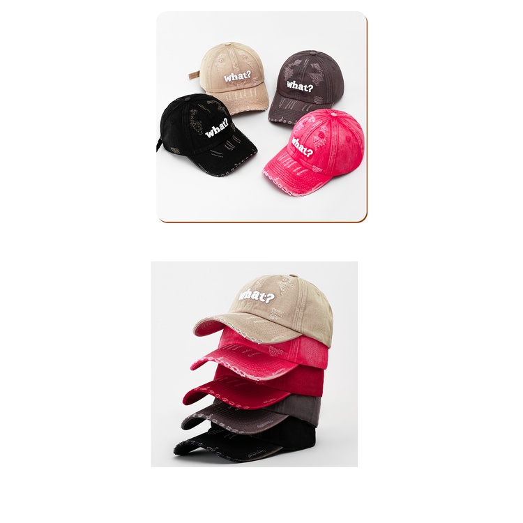 Mũ Lưỡi Trai Mềm Khoét Sâu Màu Đỏ Phong Cách Retro Mỹ Cho Nữ