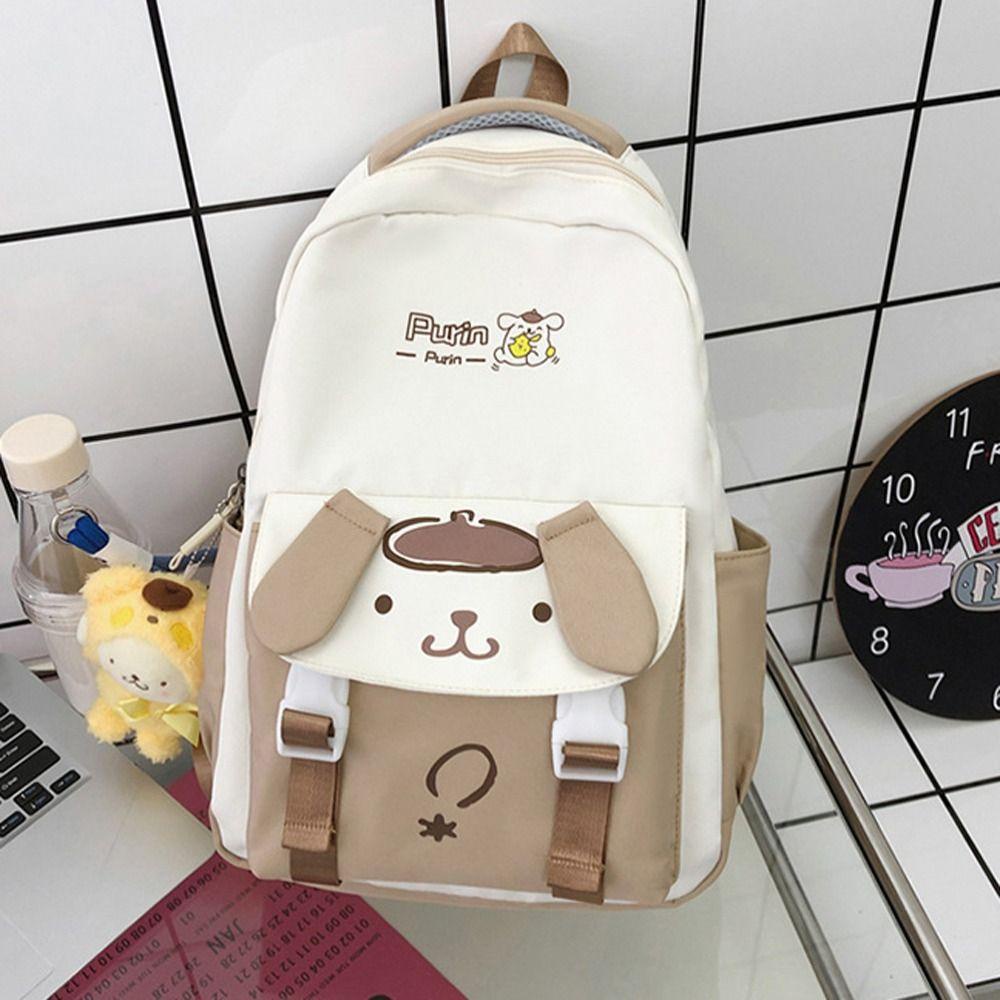 BLISS Ba Lô Đi Học Sức Chứa Lớn Bằng Nylon In Họa Tiết Hoạt Hình Kuromi Cinnamoroll Dễ Thương Cho Học Sinh